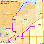 zip code map for 46236 (Oaklandon)