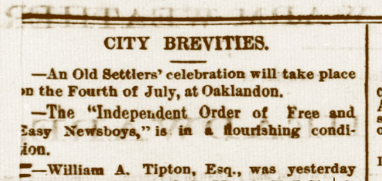 Old Settlers celebration
